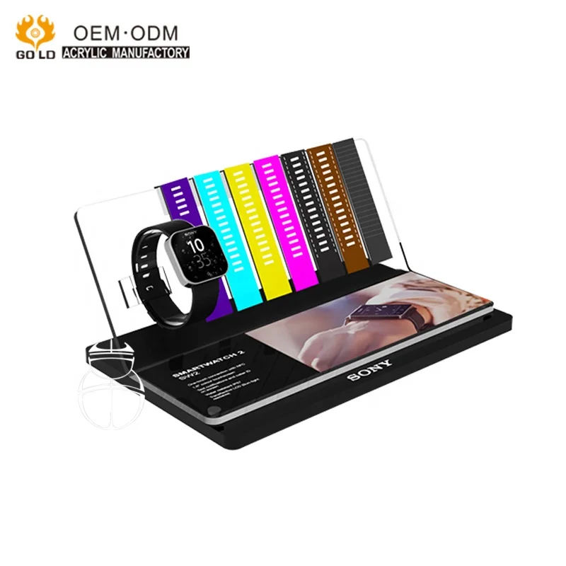 Countertop Luxury Watch Display Cabinet Custom Acrylic Watch Holder Display Stand