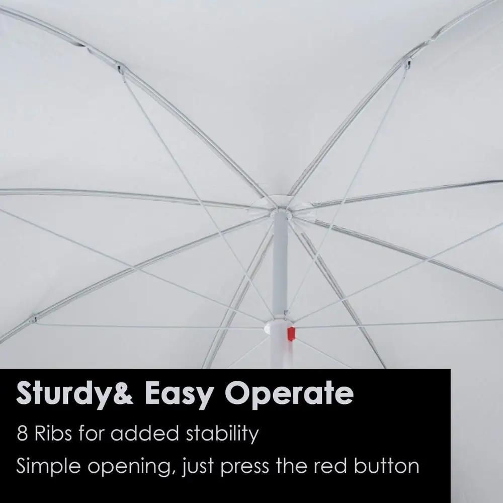 Professional manufacture attractive price good quality canvas beach umbrella with metal tilt for outdoor table