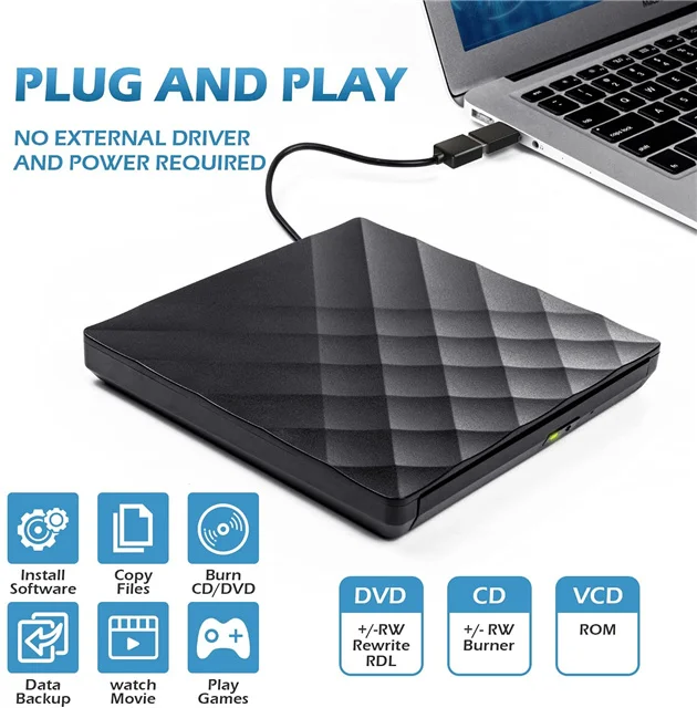  На компакт-диске RW настольный USB 3 0 Type-C портативный DVD плеер диск CD