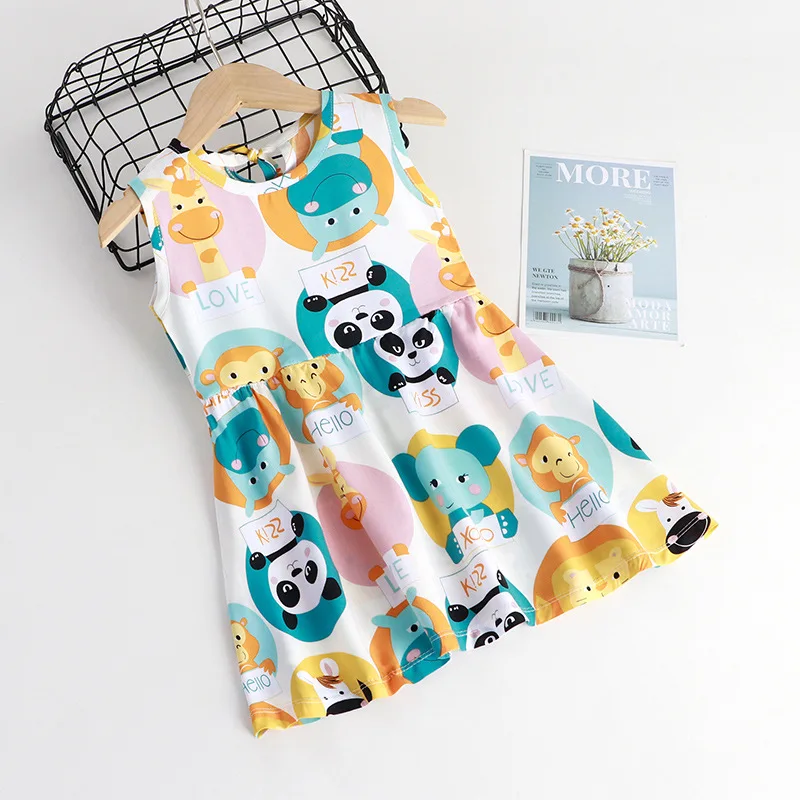 Summer girls dress new cotton silk princess dress 0-12 years old girl baby casual pajamas dress