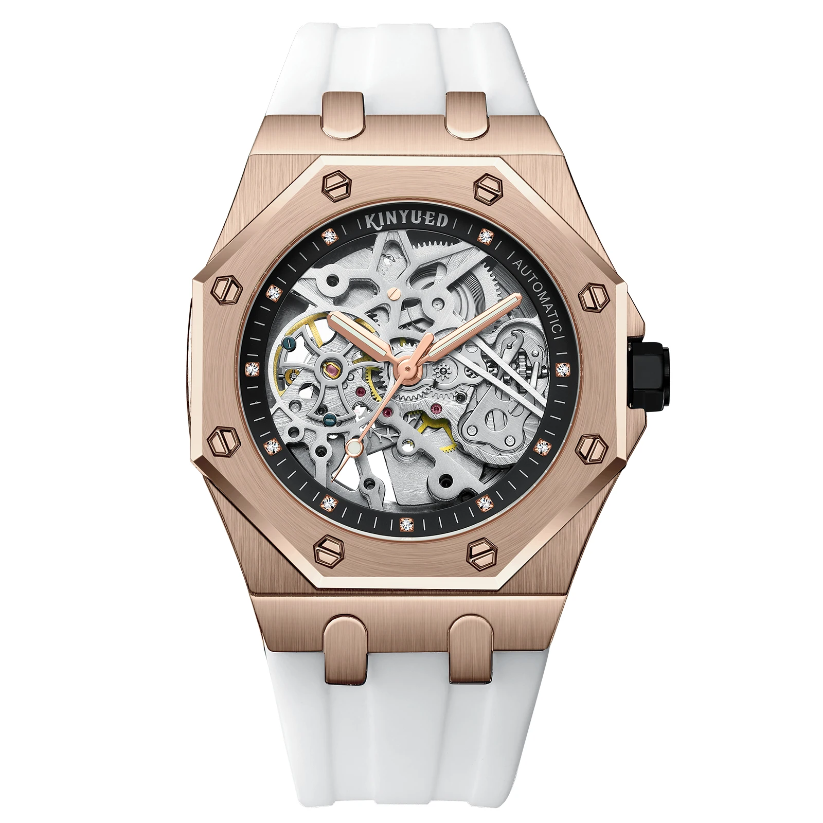 Top Selling Luxury Rubber Stainless Steel 3ATM Waterproof Luxury OEM Sport Wristwatch Men