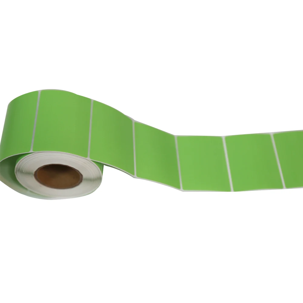 Factory price color thermal transfer labels fluorescent colors red/green thermal transfer label