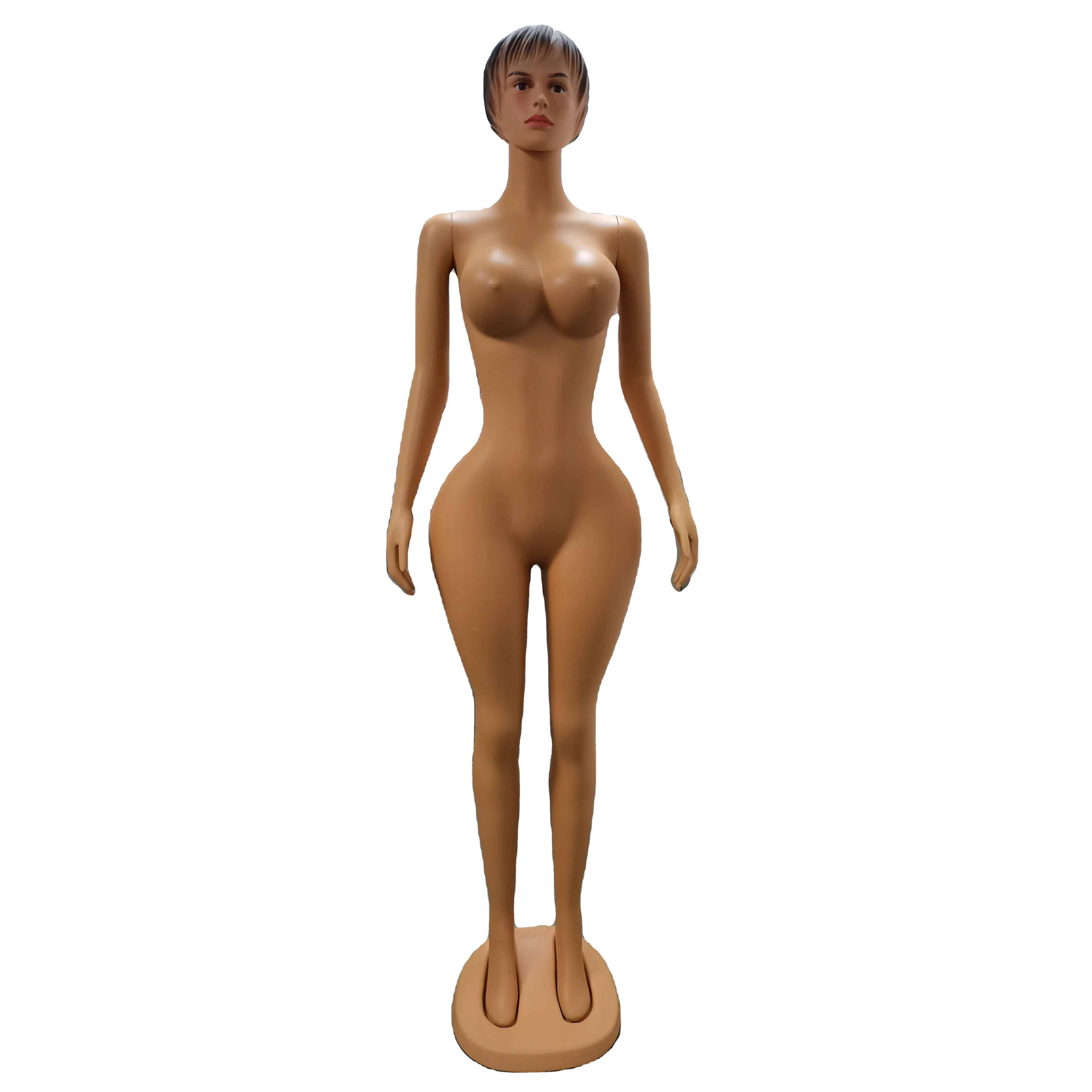 Best Selling Plastic Female Mannequin Big Bust and Big Ass Curvy Full Body With Head Women Mannequin For Window Display