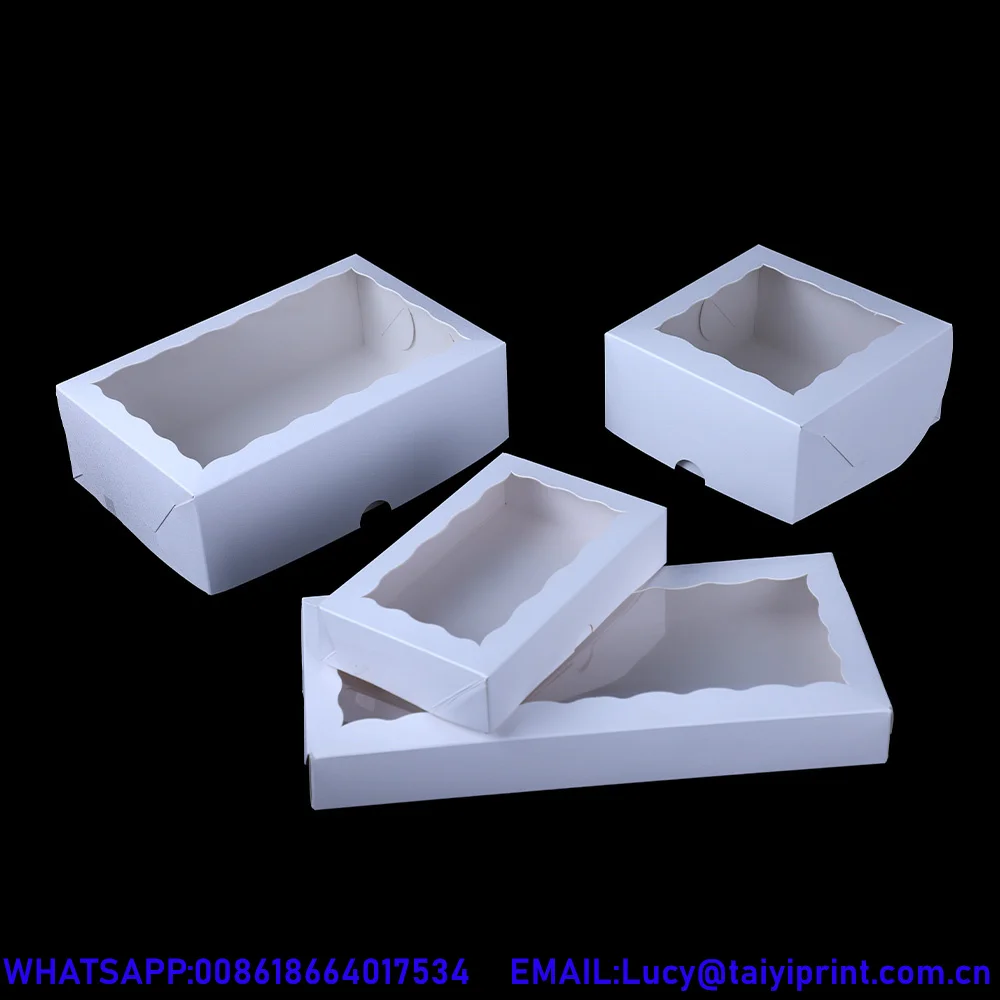 Box Cupcakes Cookie And Cake Box Transparent Safe Delivery Gift Cupcakes Pops Roll Packaging Pink Individual Cake Boxes