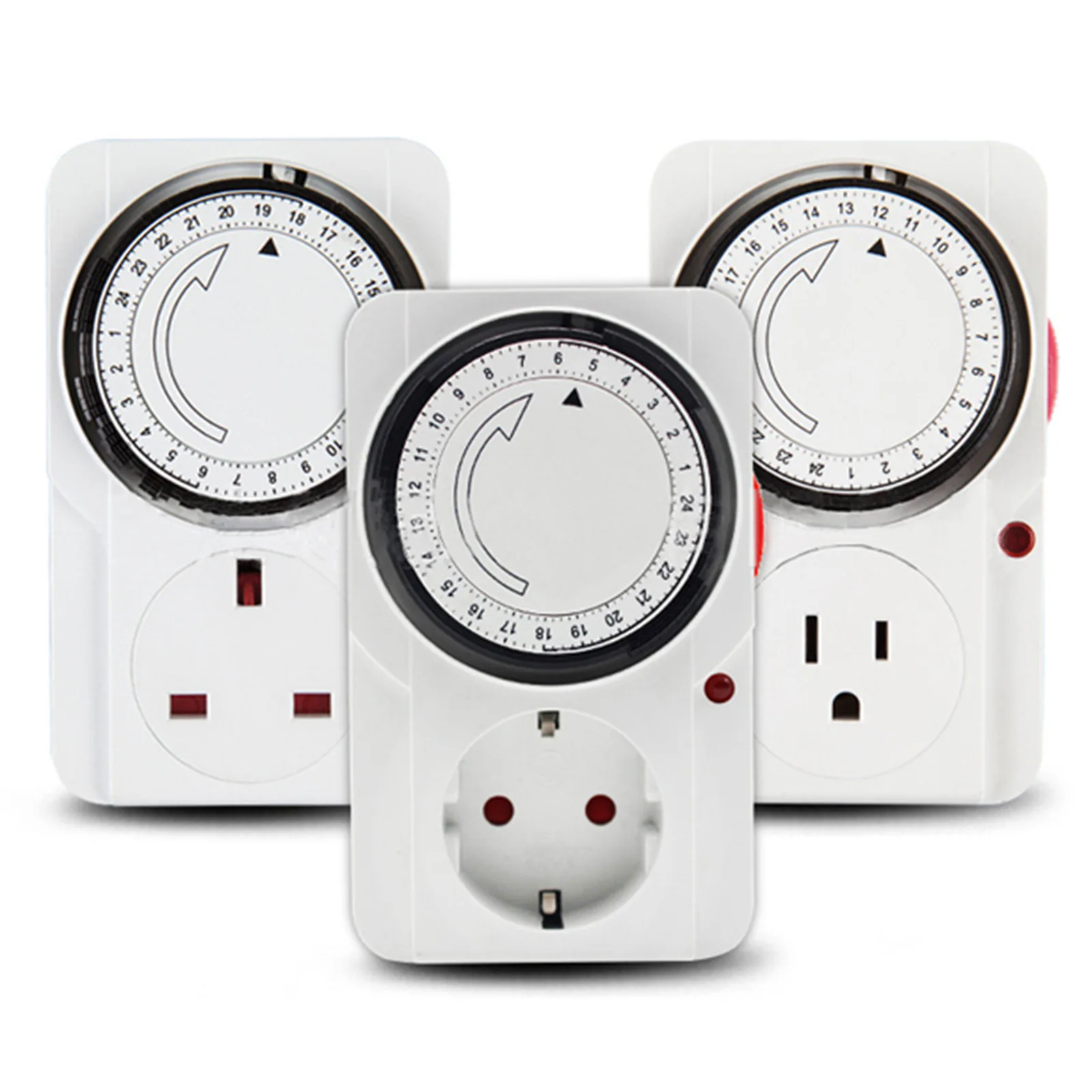24 Hour Cyclic Mechanical Timer Smart Home Timer Switch Plug PC 220V Plug In Timer