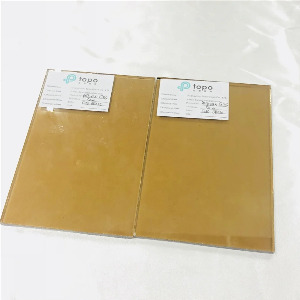 
4mm 5mm 6mm 8mm 10mm 12mm Euro Bronze Reflective Float Building Glass (R-GT) 