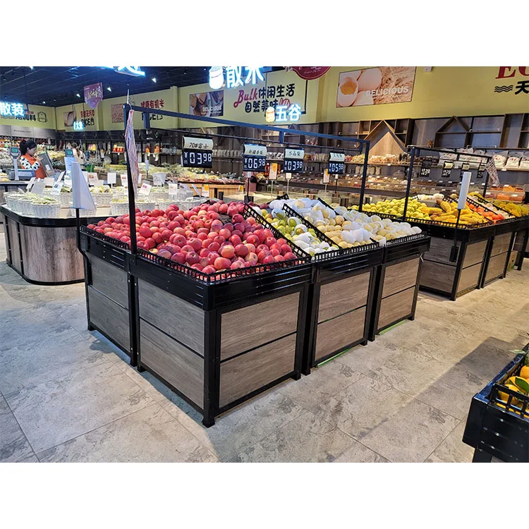 Minimalist Style Stands Fruit and Vegetable Display Rack Light Duty Customized Modern Vegetable and Fruit Rack