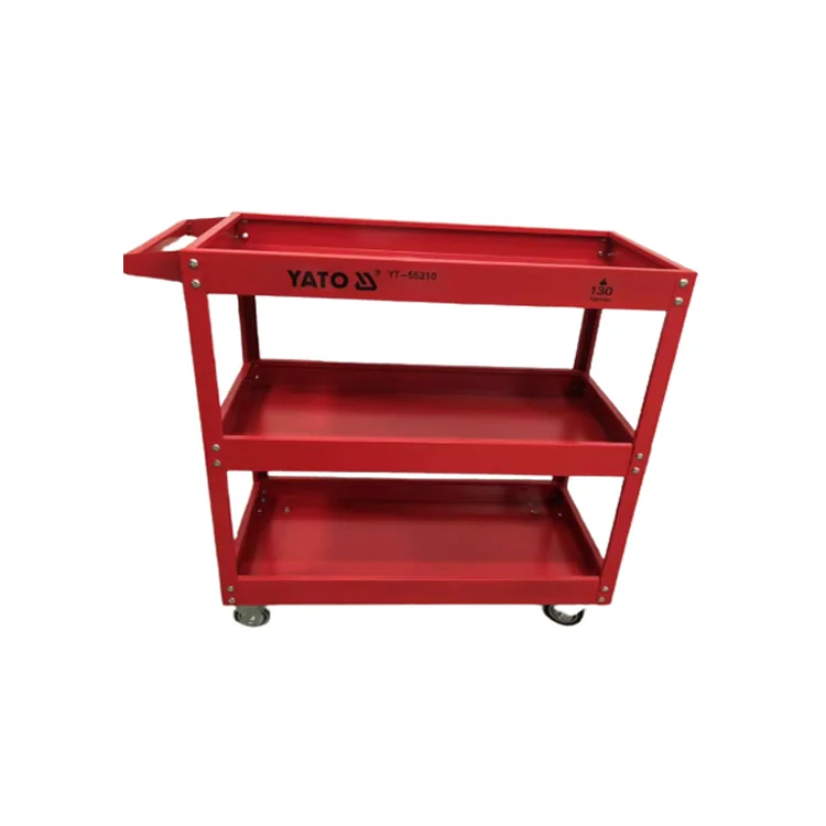 Push Cart Foldable Us Rolling General Tool Roll Carts KD Used Steel 3 Layers Garden Workshop Metal