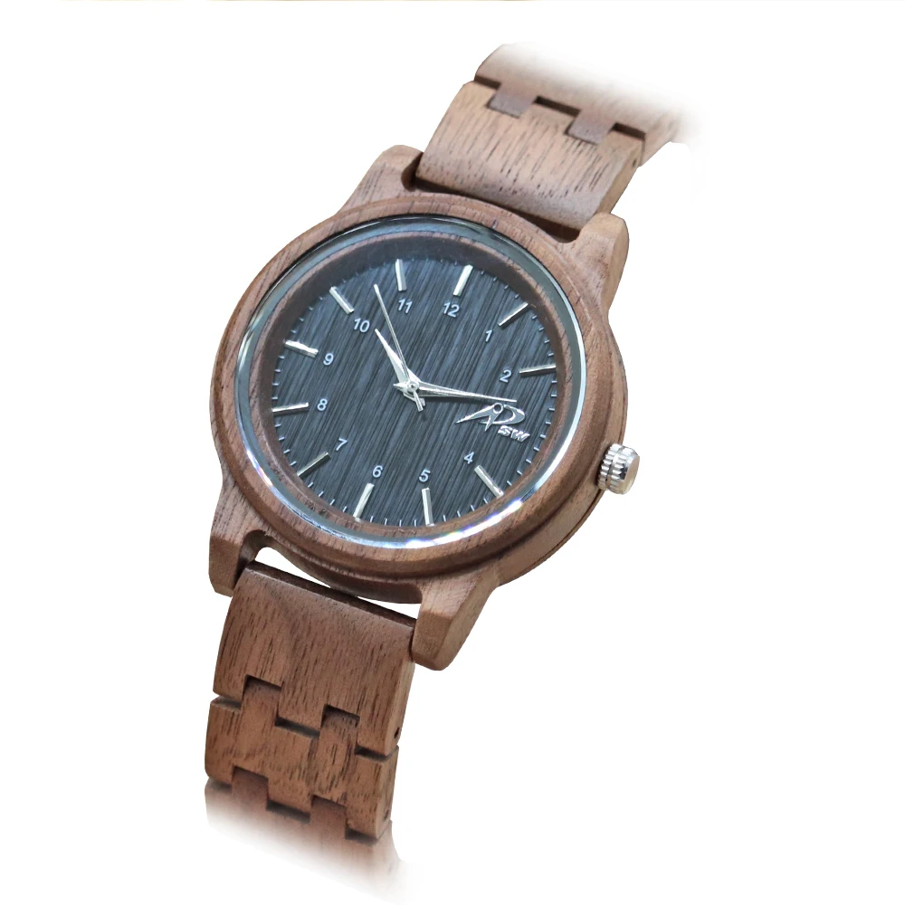 Hot Selling Natural Wooden Quartz Watches Women Online Girls Stylish Quality Walnut Wood Watch Wrist