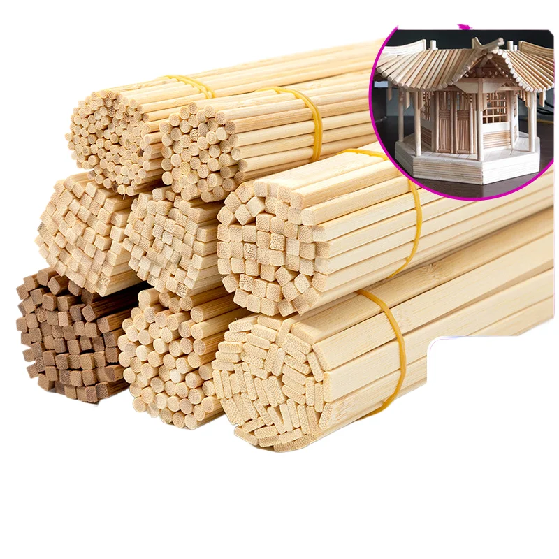 pxwg wooden bar diy handmade building model three-dimensional composition of production materials thin round stick