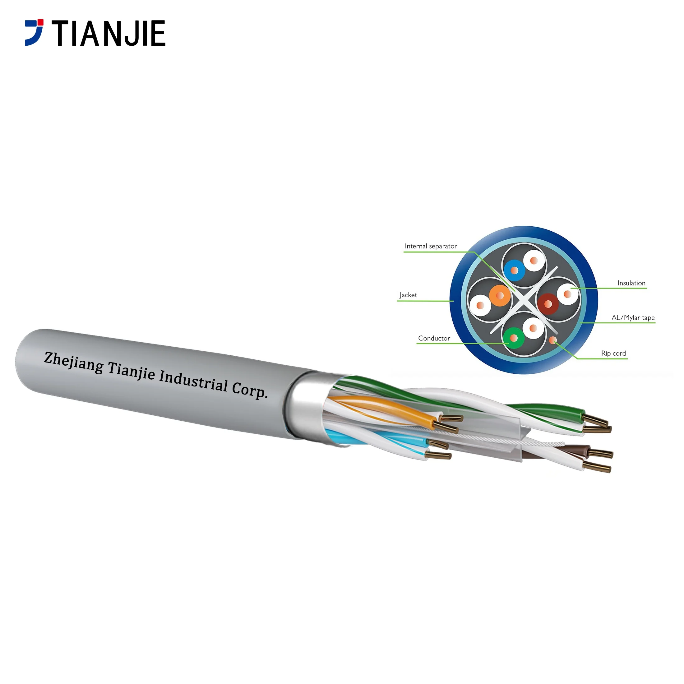 High Quality Standard CAT6   4pr 23awg networking cable copper UTP FTP SFTP lan cable