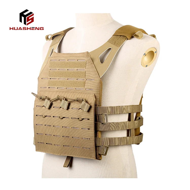 Laser Cut Molle Tactical Vest Plate Carrie Vest With 5.56 Pouch Outdoor Protection Vest