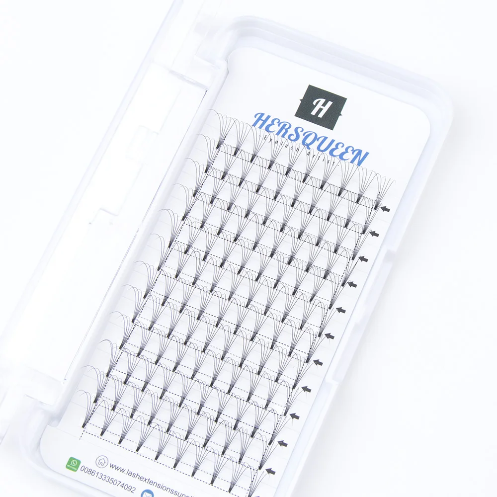 Prefanned volume eyelash extensions handmade high quality korean cashmere soft pointy base premade fan lash extensions easy fans