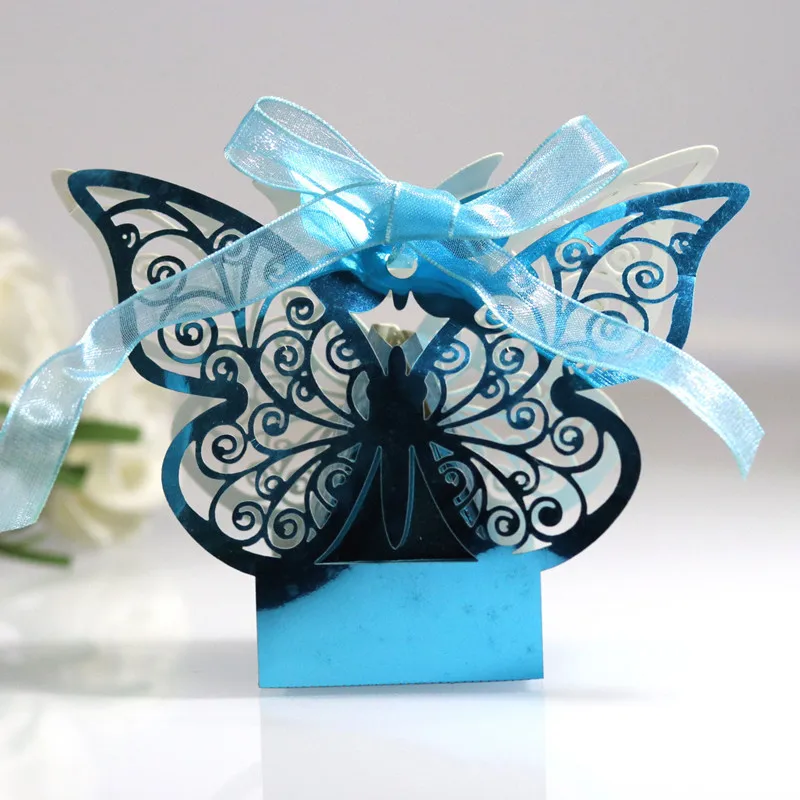Invitation Candy Box Chocolate Paper Packaging Gift Box Wedding Candy Box with Butterfly