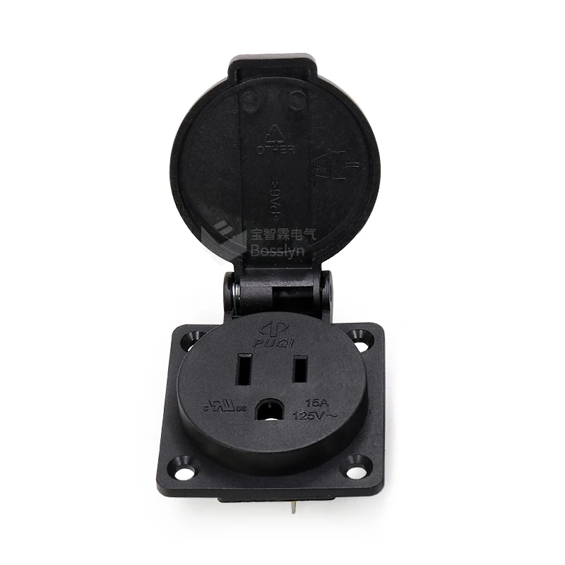 Американская 2P + PE наименование 5-15R 15A 125V IP44 американская Силовая розетка с поверхностным креплением США водонепроницаемая Пылезащитная