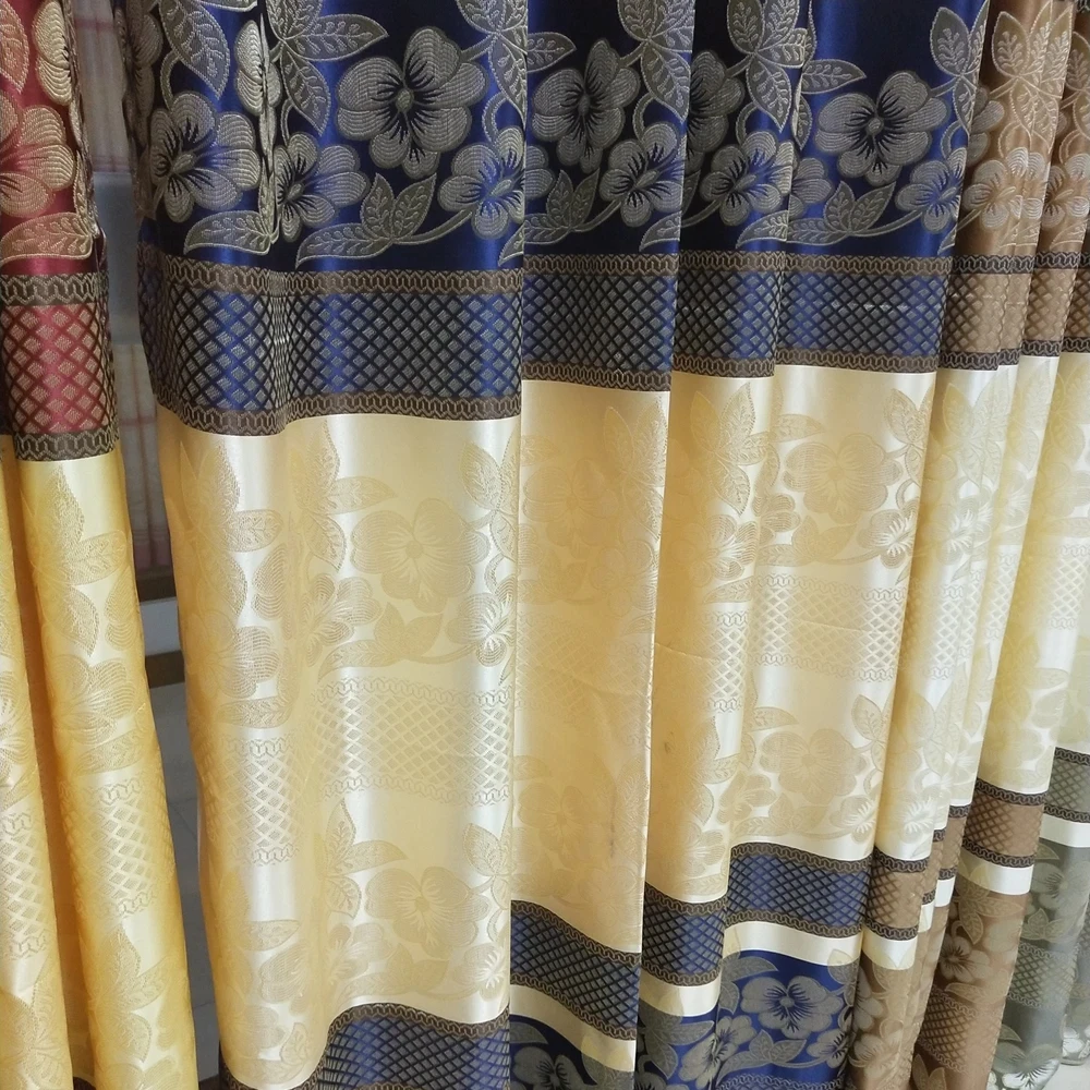 Small Moq Economical Jacquard 100% Polyester Stretch Fabric For Curtain