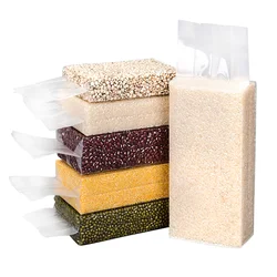 Hot sell 500g 2Kg 5Kg Rice Packaging Bags Frozen Embossed Vacuum Bag Embossed Vacuum Sealed Nylon Food Bag