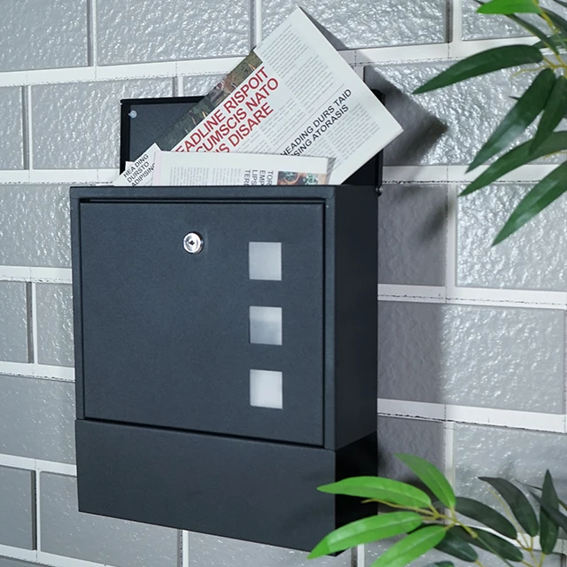 American Mailbox Hot Sale Modern DesignBlack Color iron with powder coating