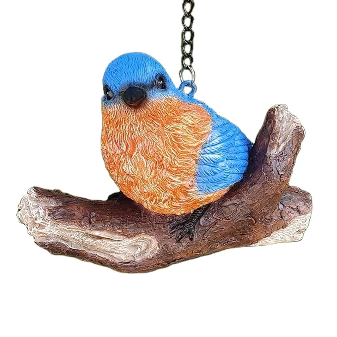 Custom Resin Blue Bird Figurine Garden Decor