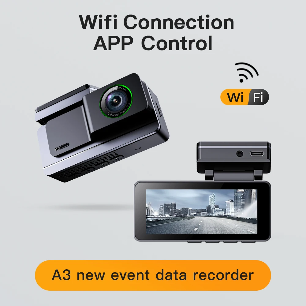 3 Inch Dual Front and Rear Smart Dash Camera 4k Dual Lens Car Dvr 4k Dashcam Dual 4k Dash Cam