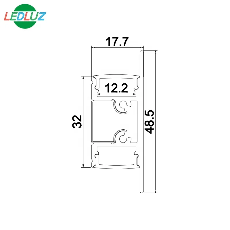 
ALP050 LEDLUZ UP And Down Wall Mounted Aluminum LED Profile 