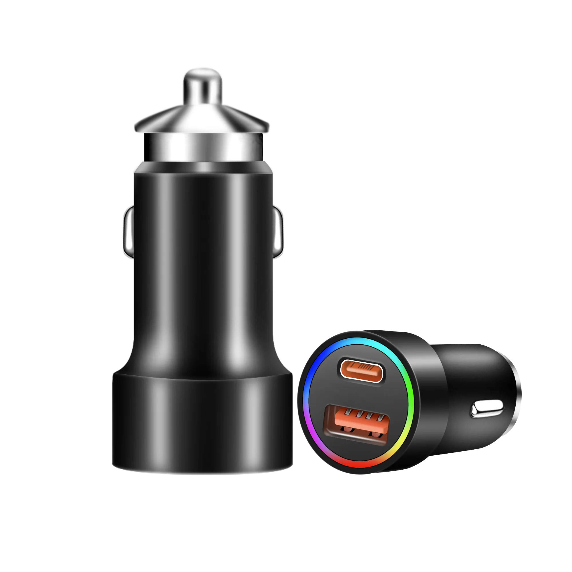 Dv-Pioneer.ok Full Mini Metal Sliver QC 3.0 Fast Quick Car Charger MVH-C08
