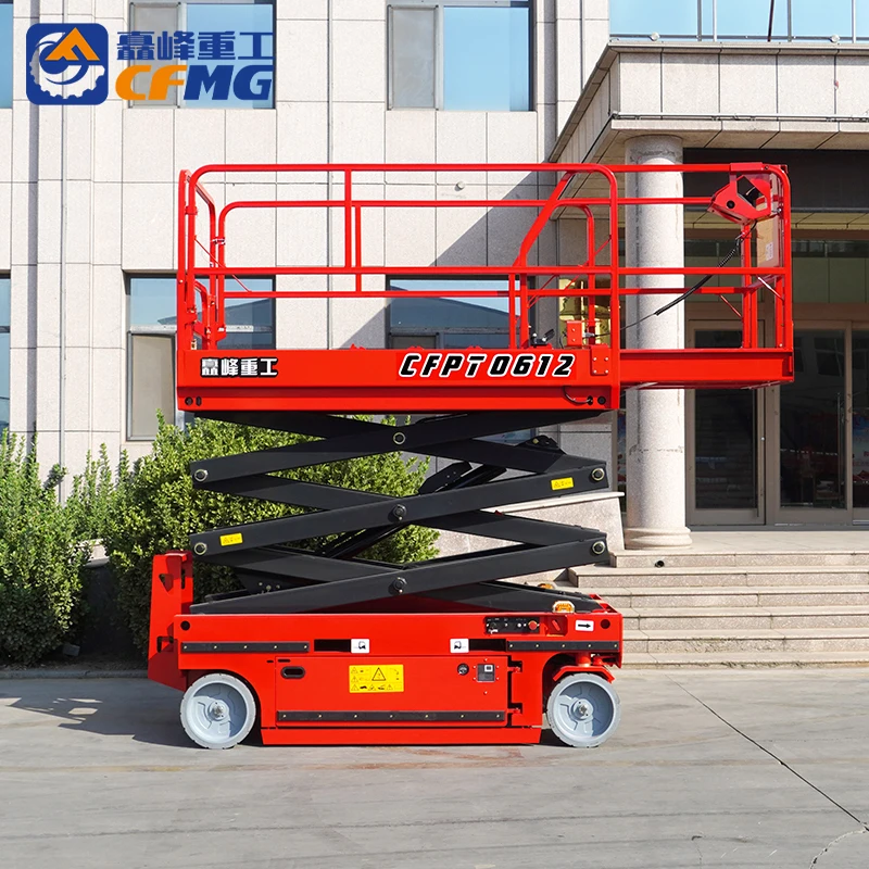 CFMG 6m 8m 10m 12m 14m Electric Scissor Sky Lift Mobile Hydraulic Scaffolding Scissor Lifts For Aerial Work