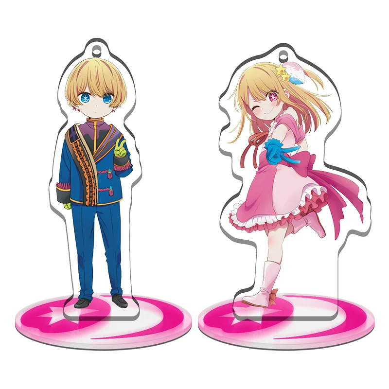 8CM Oshi No Ko 2 Mother and Children HoshinoAi Japan Aquamarine Ruby Anime Animation Acrylic Standee Figures Pendant Keychain