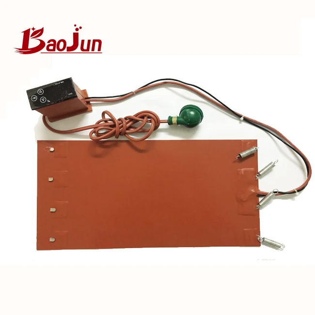 Electric Silicone Rubber Heating Band 12V Heat Plate with Plug Heater