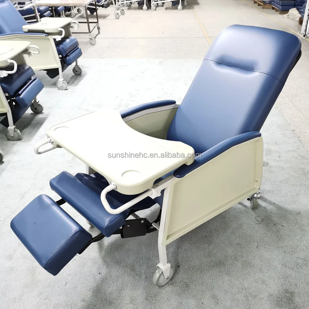 
Hospital Big Reclining Geriatric Chairs Adequate Padding and Wheeled Recliner Chair with Side Panel Geri-Chair For Elderly BS621 