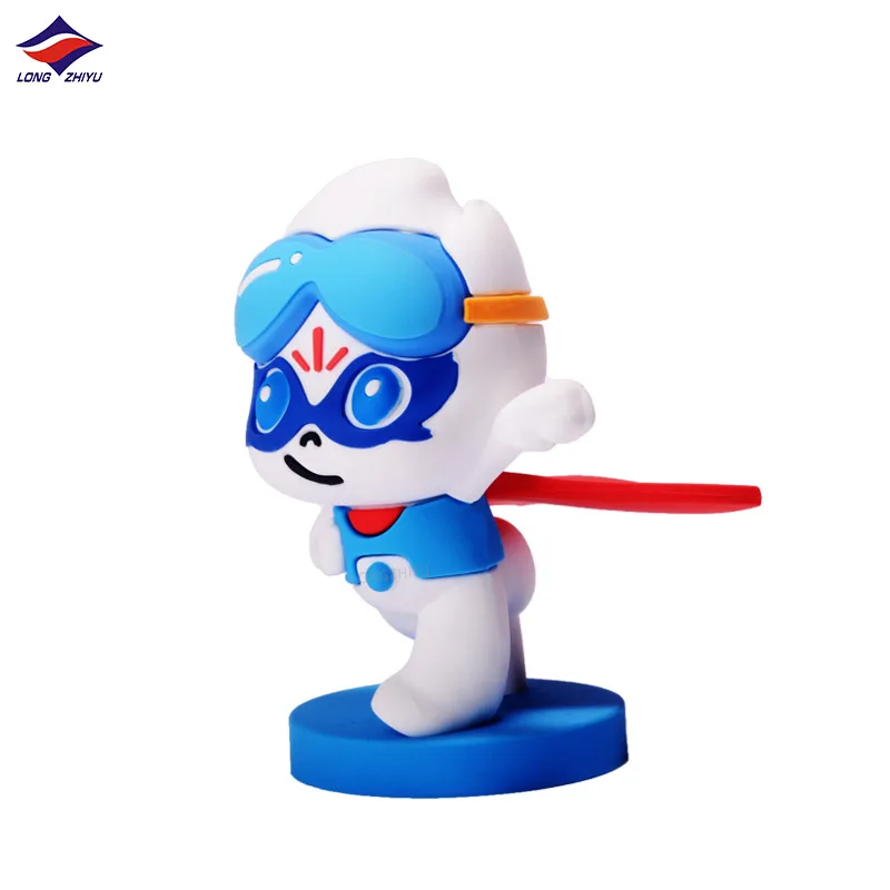 Миниатюрная фигурка Longzhiyu из ПВХ на заказ с основанием мягкая резиновая модель игрушки украшения