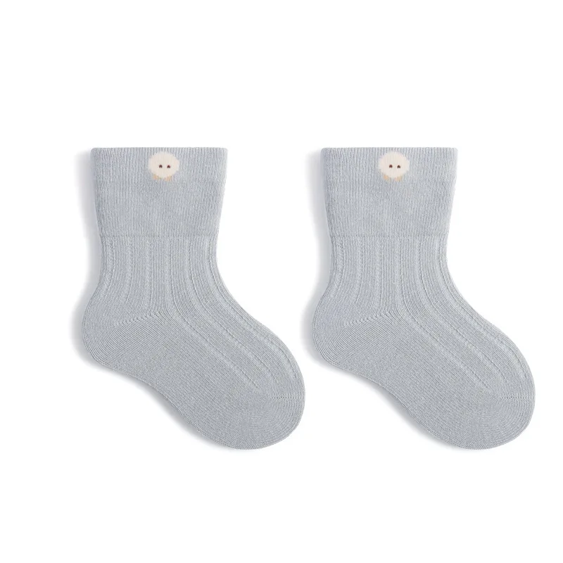 Solid Colors Hot Selling Custom Logo Socks Autumn Winter Kids Warm Socks Toddler Baby Socks Wholesale