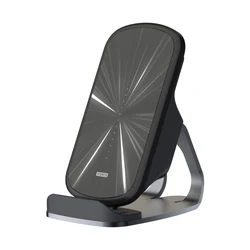 2022 new design 15W fast desktop wireless charger with moving coils find the best position for phone reach max charge speed