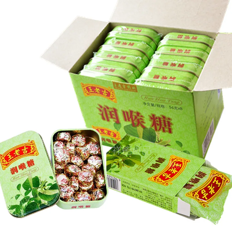 Оптовая продажа китайский известный бренд Wang Lao Ji таблетки для защиты горла экзотические жесткие конфеты