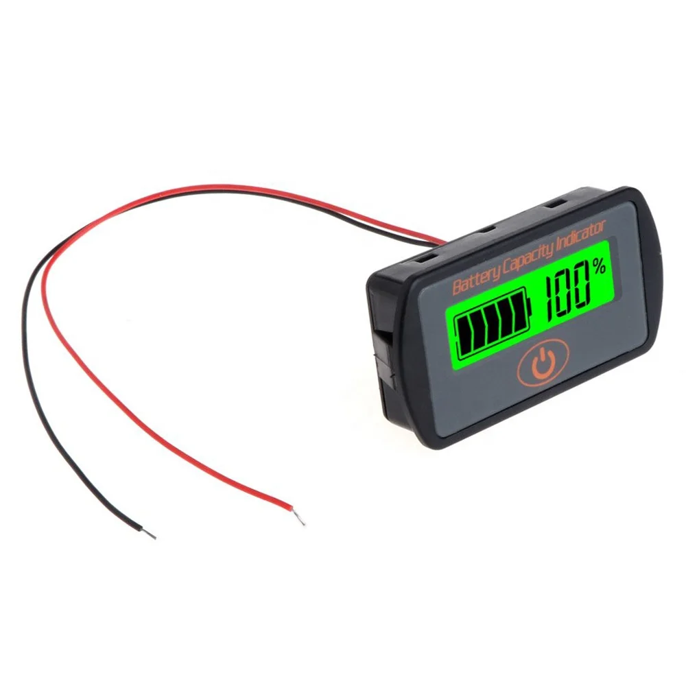 LY7S 12 В/24 В Регулируемый автомобильный вольтметр с ЖК-дисплеем для свинцово-кислотных литиевых аккумуляторов тестер напряжения сенсорного типа индикатор емкости аккумулятора