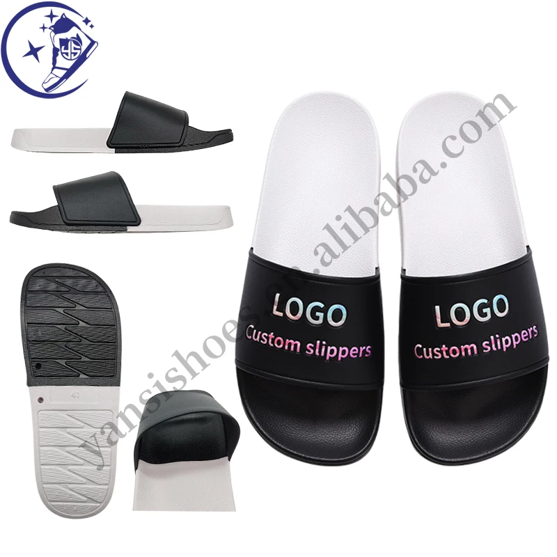 Hot Sale Custom Design Slippers With Logo Men Shoes Printed Pattern Slippers PVC Footwear Slides Unisex Football Team