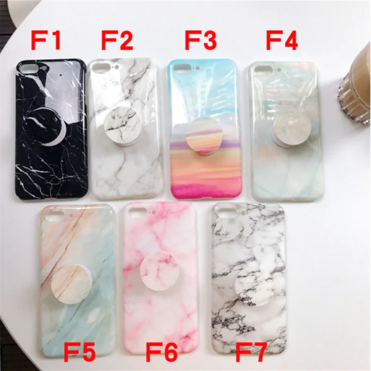 smooth folding bracket protective cover marble cell phone case for iphone XS MAX