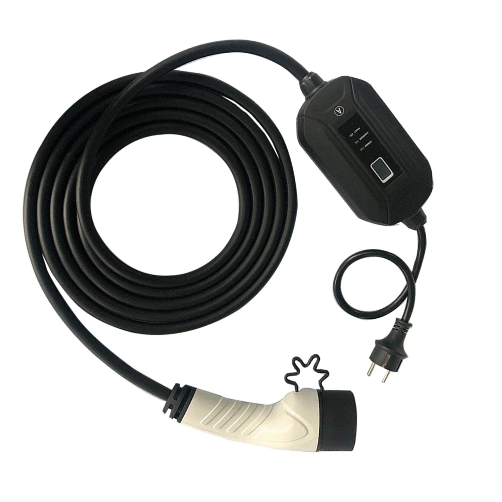 Заводская цена mode2 IEC 62196 Тип 2 8/10/13/16A Однофазное регулируемое портативное зарядное устройство для