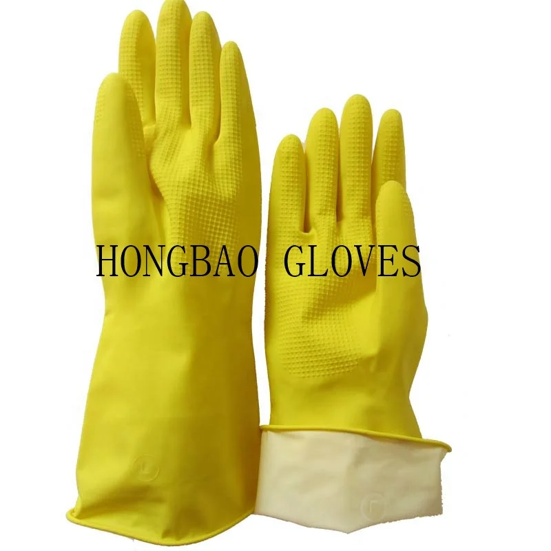 55g hand rubber  gloves for washing dishes  kitchen latex waterproof colorful cleaning gloves