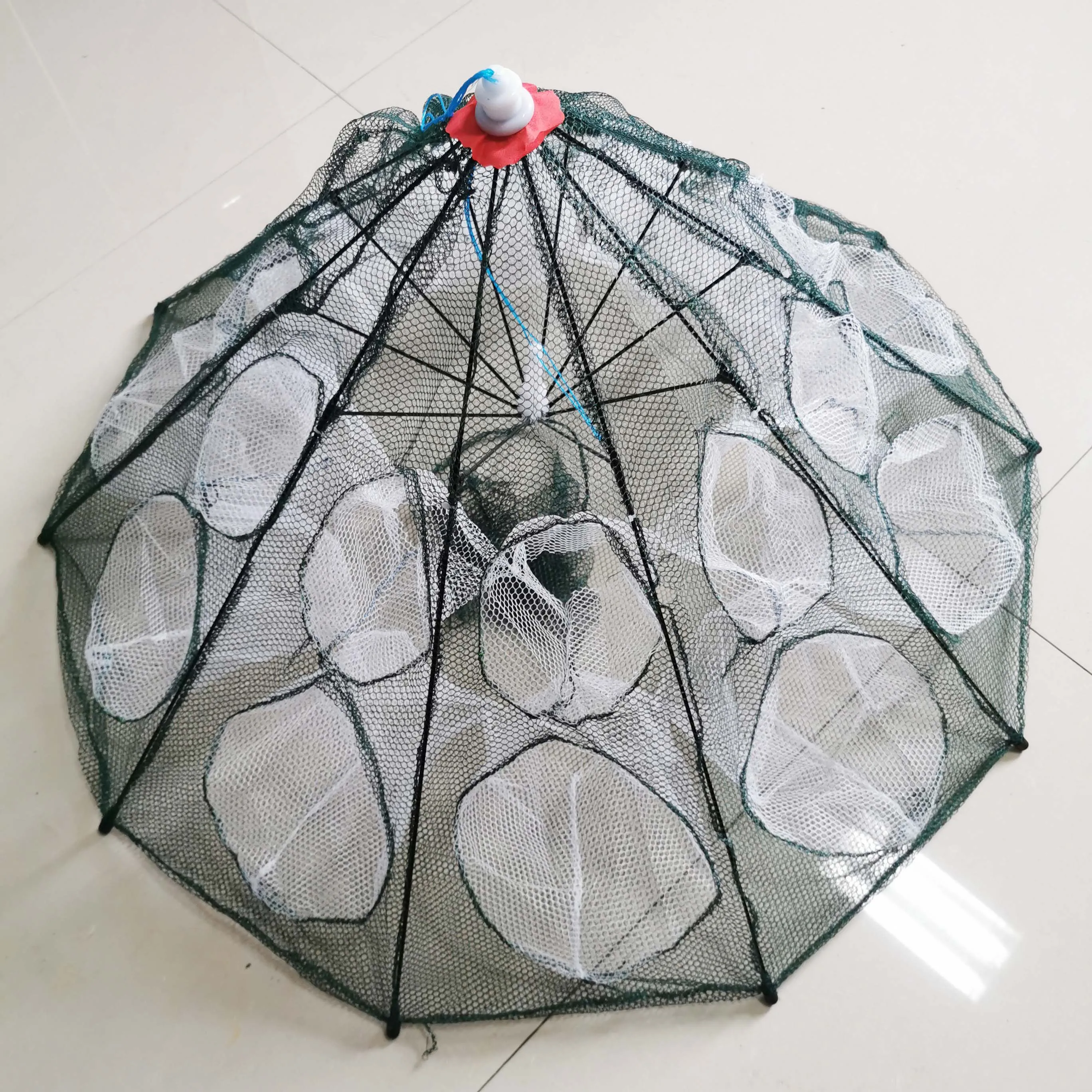 Fish Shrimp Crayfish Crab Cast Mesh Trap Portable Folded Fishing Net Mesh Fish Trap