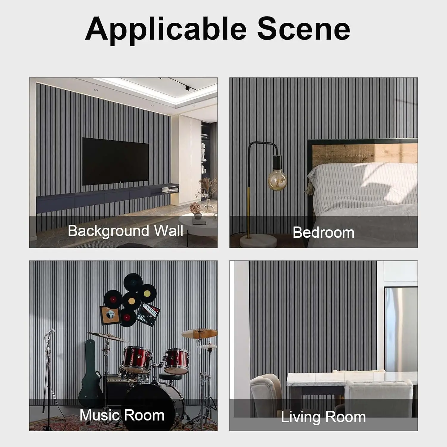 Acoustic Matte Laminate Slat Wall Panel interior acoustic panels wall wood fibre acoustic sound proof panels