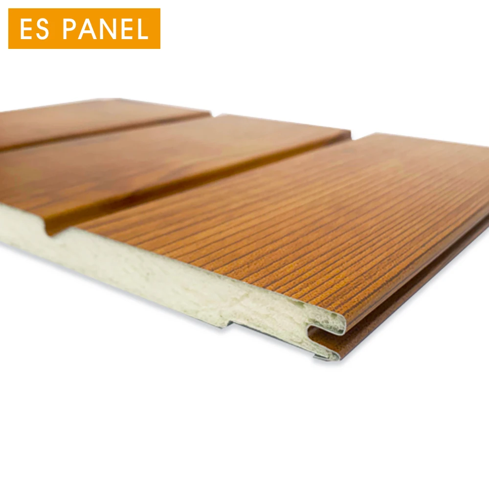 Wooden Polyurethane Foam Insulation Ceiling Metal Decoration Panel