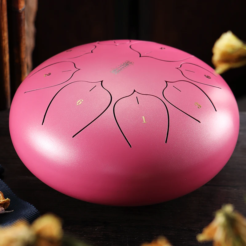 
Wholesale Percussion Drum 8 Notes 10 Inch D Tune Steel Tongue Drum Hand Held Drum With Free Accessories 