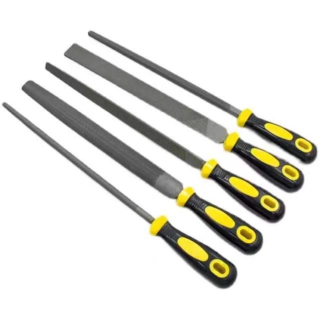 Professional Carbon steel rasp file double colors plastic handle Rasp File Flat File