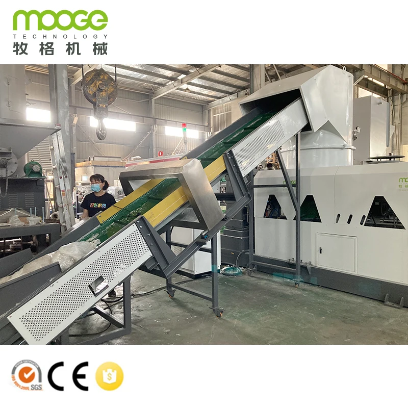 pp pe film granules making machine plastic recycling granulator