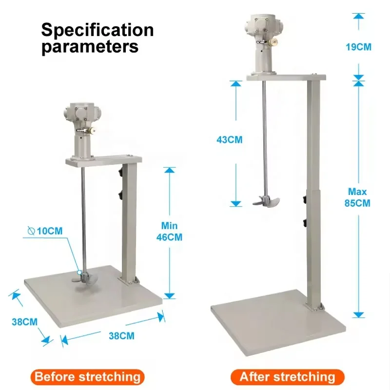 Suitable for food, pharmaceutical, chemical and other industries 5 gallon 20L lift pneumatic mixer