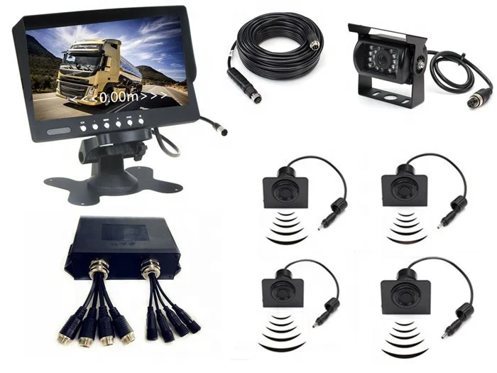 High Buy Back AHD Reverse 720P Camera with Radar High Accuracy Truck Anti Collision Reverse Camera 24v Reverse Parking Sensor