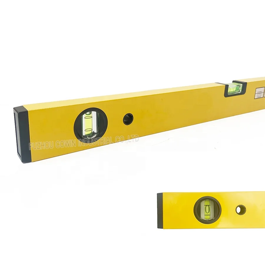 High accuracy 600mm box beam level I beam Spirit level with 3 transparent vials