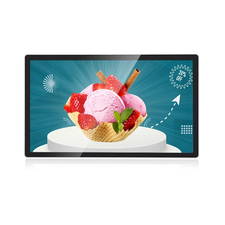 43 inch Wall Mount Touch Monitor Display Signage Indoor Advertising Wall Screen for Ads Playing