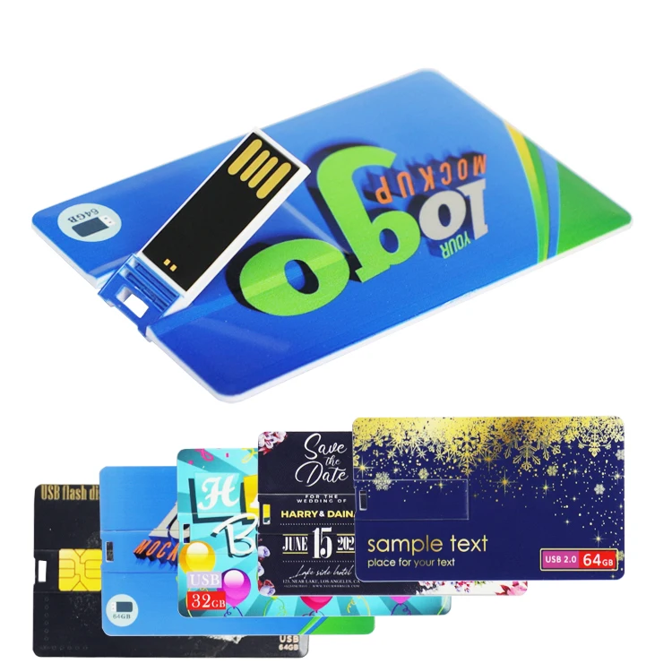 OEM custom logo credit card usb promotional gifts usb card memory stick business card usb flash drive Plastic Flash Drives